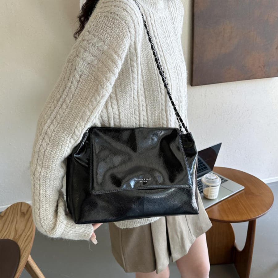 ショルダーバッグ バッグ (MAXFLY)メタリックカラーチェーン