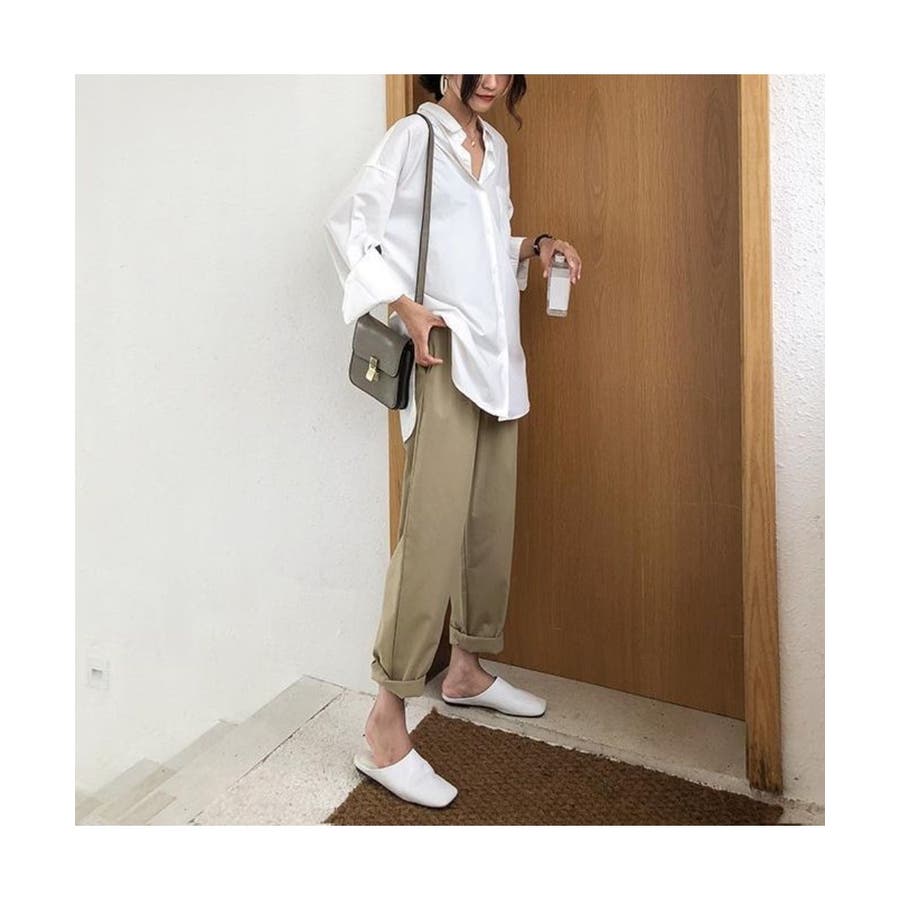 低価格 バックボタンがオシャレなカフスシャツ 綺麗め かっちり[品番 トップス