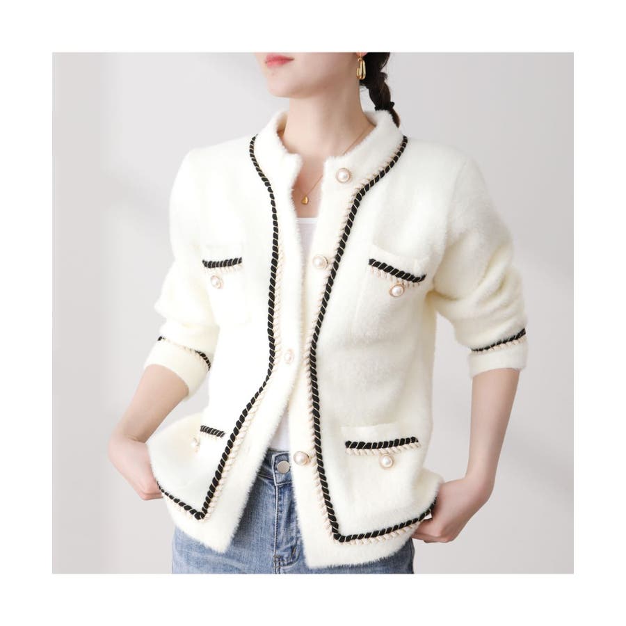 TO BE CHIC ビジューカーディガン 42サイズ