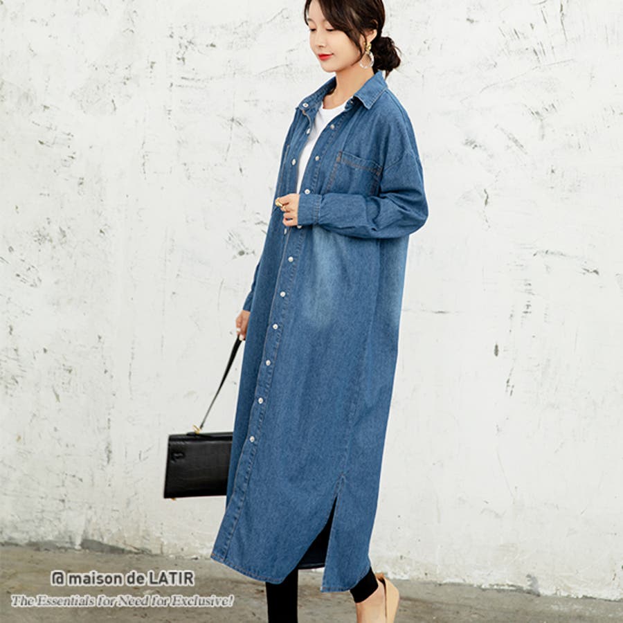 418t*美品 トゥモローランド マカフィー コットンデニム シャツ