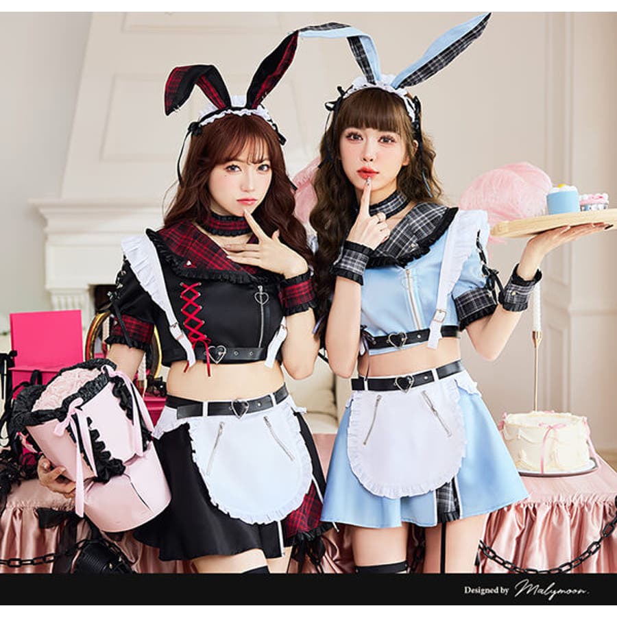 即日発送】アシンメトリーロックバニーメイド《オリジナル