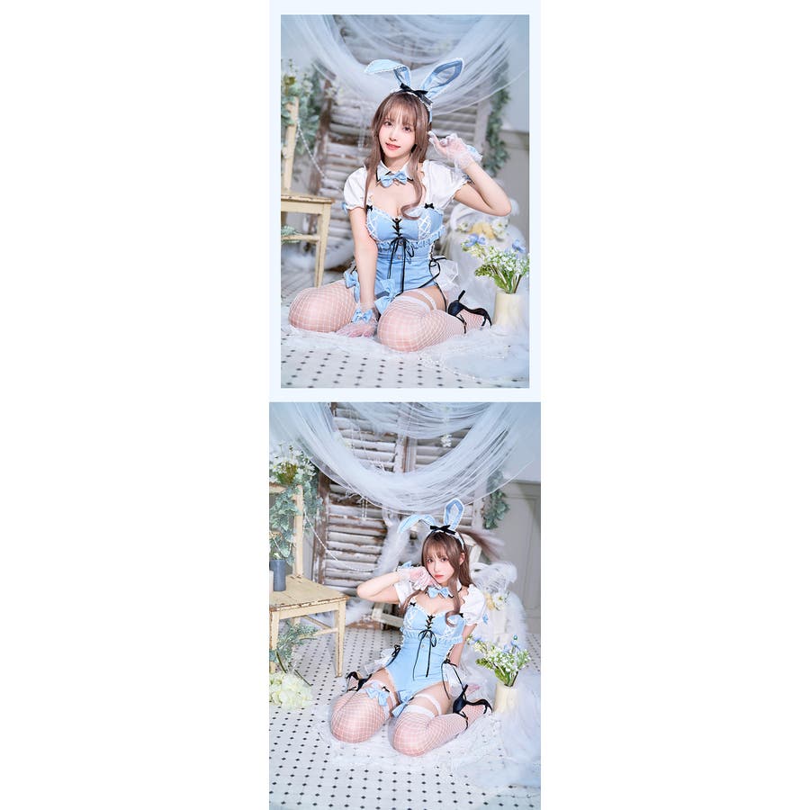 レースアップデニムバニードレス[品番：MYMT0000688]｜Malymoon