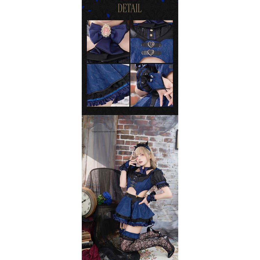 ゴシックハートヴァンパイア Malymoon コスプレ 小悪魔 サキュバス 即日発送】ゴシックハートヴァンパイア《ハロウィンコスプレ7点