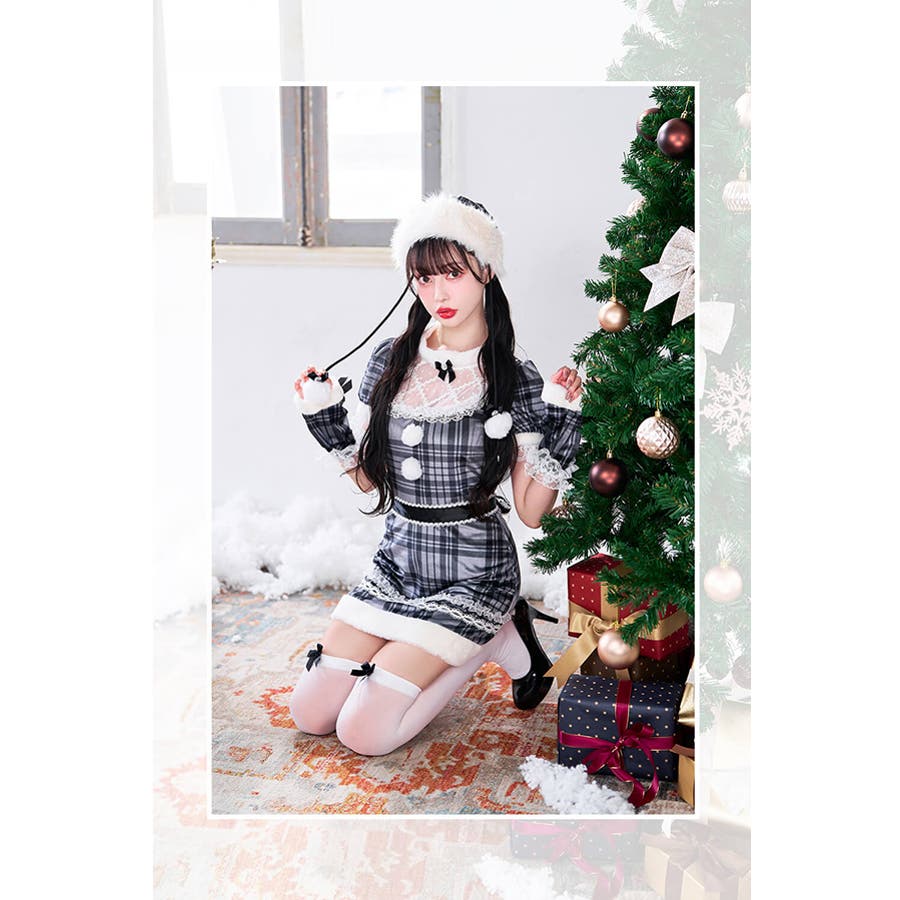 【正規品質保証】 スノーフレークチェックサンタ[品番：MYMT0000812]｜Malymoon （マリームーン  ）のレディースファッション通販｜SHOPLIST（ショップリスト） コスプレ衣装