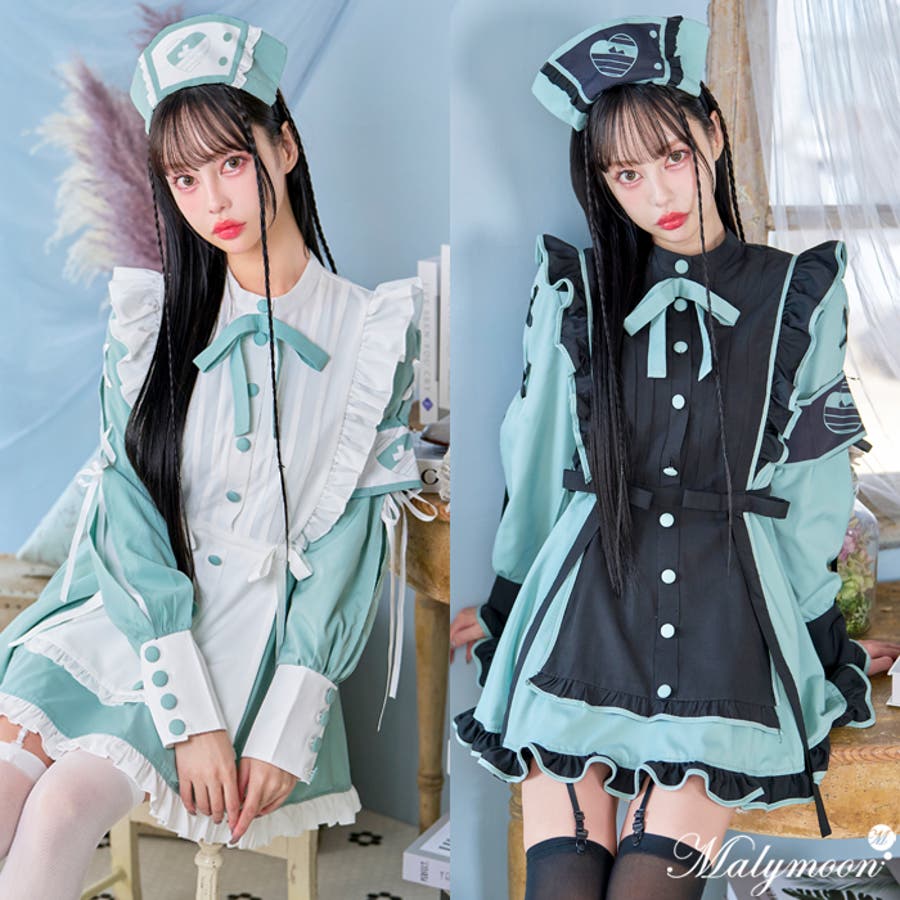 クラシカルゴシックジャガードメイド　ホワイト　Malymoon クラシカルゴシックジャガードメイド ホワイト Malymoon
