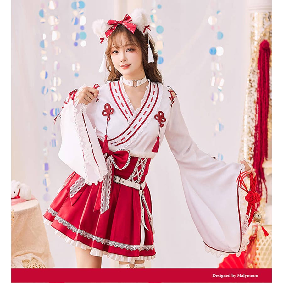 レトロティックレース狐巫女[品番：MYMT0000815]｜Malymoon （マリームーン  ）のレディースファッション通販｜SHOPLIST（ショップリスト）
