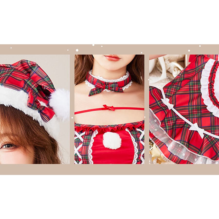 ガーリーチェックサンタ[品番：MYMT0000807]｜Malymoon （マリームーン  ）のレディースファッション通販｜SHOPLIST（ショップリスト）