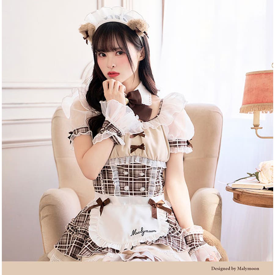 ロイヤルチェックキティメイド[品番：MYMT0000858]｜Malymoon