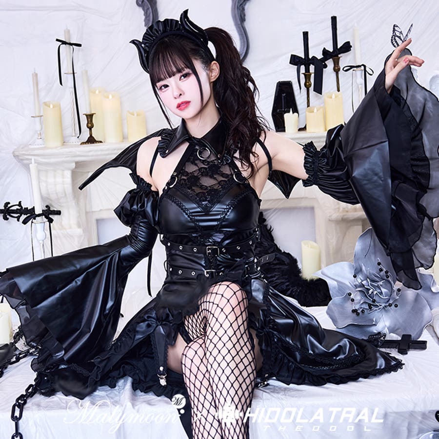 Marymoon★エンプレスグロッシーデーモンメイド(羽＆パニエ付) Marymoon☆エンプレスグロッシーデーモンメイド(羽＆パニエ付