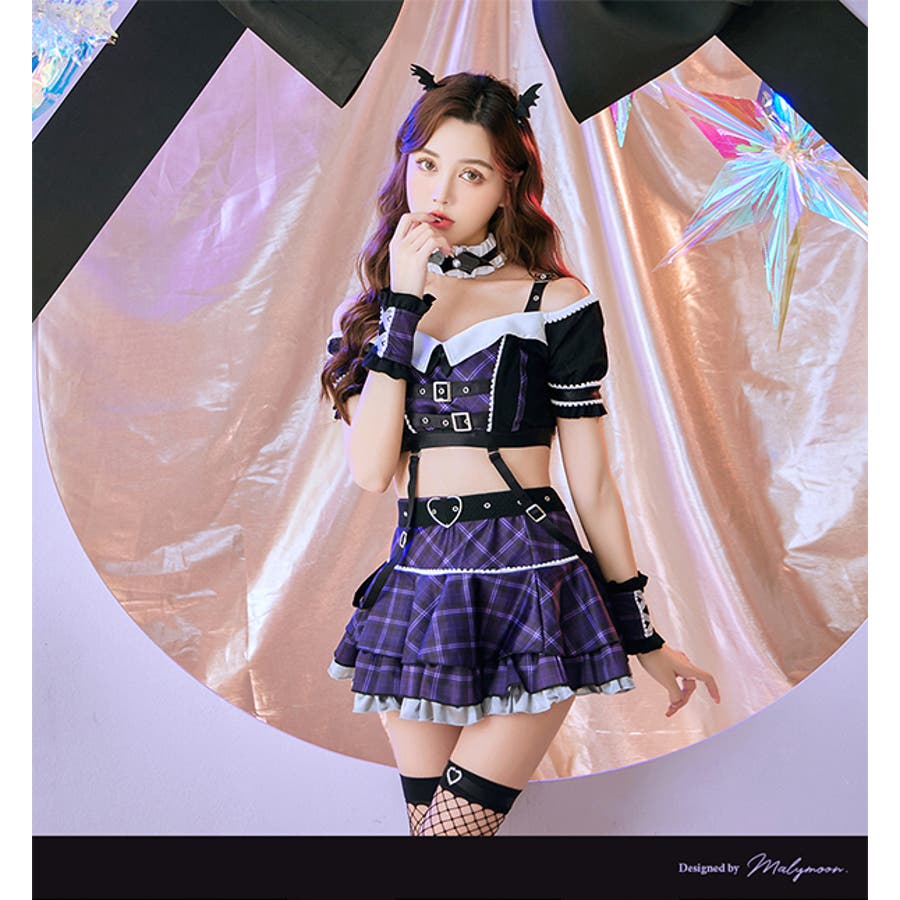 Malymoon　マリームーン　パンキッシュレザーポリス 即日発送】パンキッシュレザーポリス《ハロウィンコスプレ8点