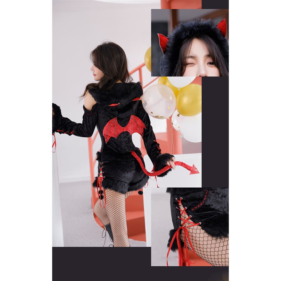 ロングスリーブデビル[品番：MYMT0000498]｜Malymoon （マリームーン