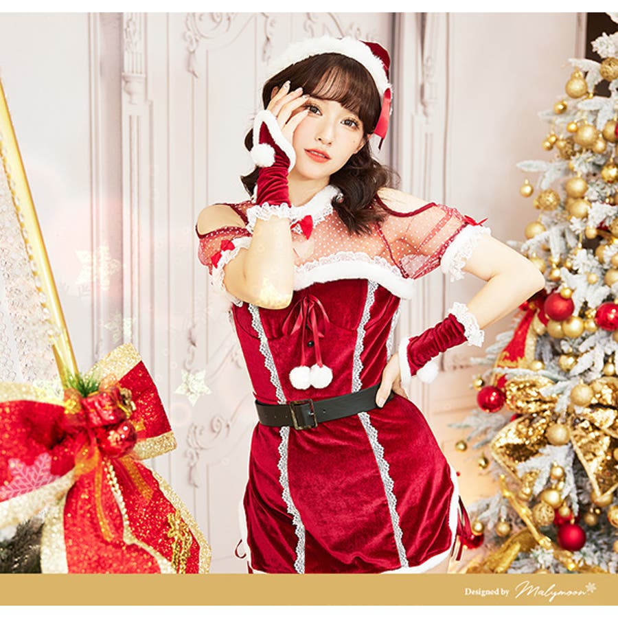 デコルテハートサンタ[品番：MYMT0000544]｜Malymoon （マリームーン  ）のレディースファッション通販｜SHOPLIST（ショップリスト） - コスプレ衣装