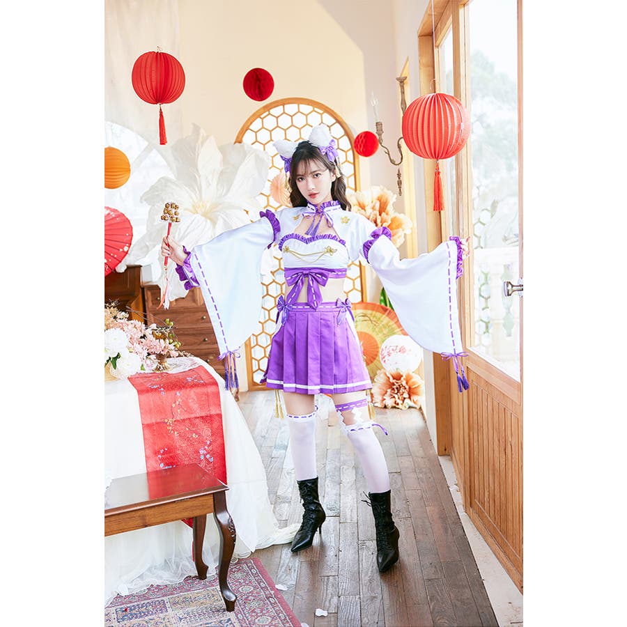 初売り フリル巫女キャットセットアップ[品番：MYMT0000602]｜Malymoon コスプレ衣装