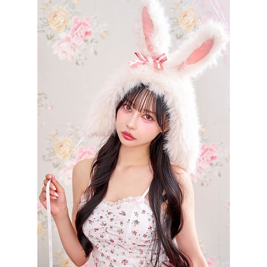 マリームーン　ピンク バニーコスチューム　フリーサイズ 即日発送】ピンクバニー《ハロウィンコスプレ10点セット