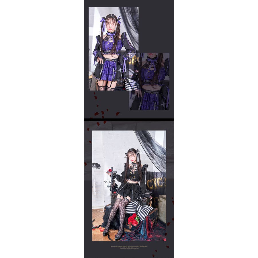 即日発送】【中村里砂着用】キャンドルローズブラックヴァンパイア《ハロウィンコスプレ8点セット》【Malymoon/マリームーン】【9958】 |  オリジナルコスチューム(original design costume),悪魔・サキュバス(devil/succubus) | Malymoon( マリームーン)オフィシャルウェブ 