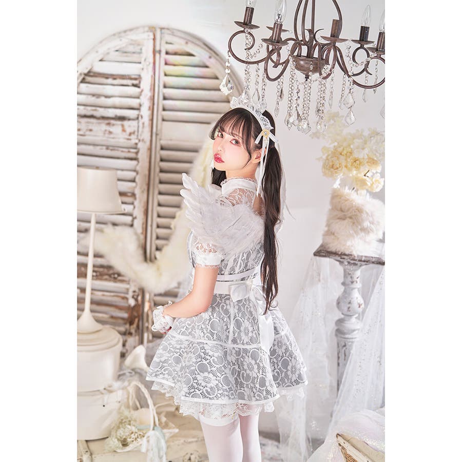 OUTLET SALE- 訳あり品など大放出 天使or堕天使 レースアレンジメントエンジェルドレス[品番 コスプレ衣装