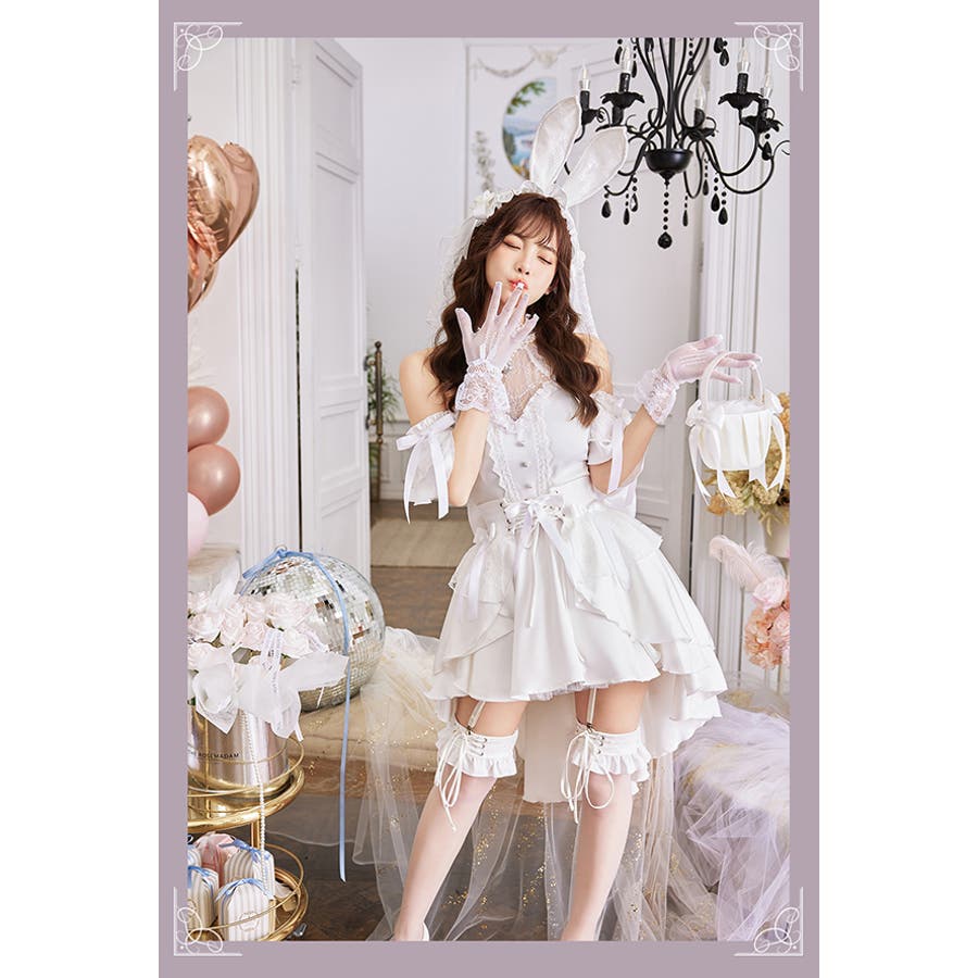 マリッジジュエルバニーヴェールドレス[品番：MYMT0000998]｜Malymoon