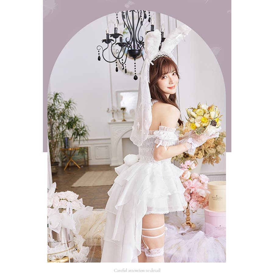 マリアージュレースバニードレス[品番：MYMT0000671]｜Malymoon