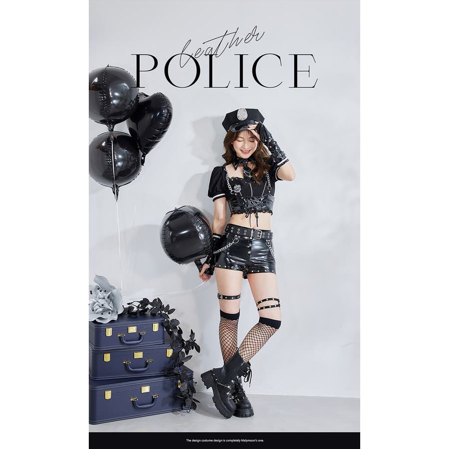 スタッズレザーボンテージキャット 【Malymoon/マリームーン】 即日発送】スタッズレザーボンテージキャット《ハロウィンコスプレ13点