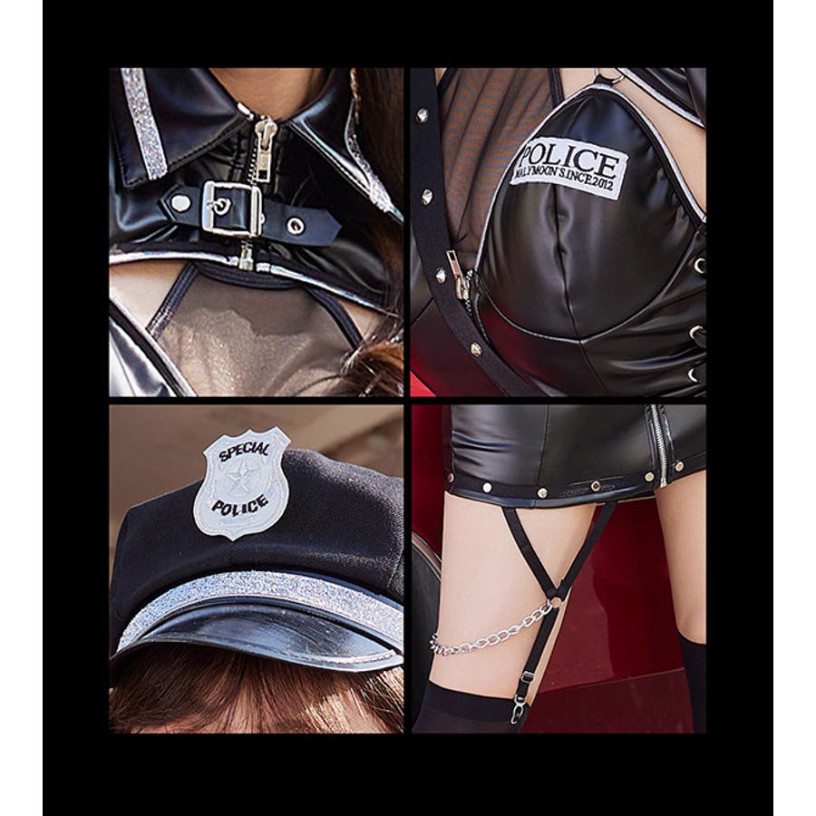 スムースレザーキャットスーツポリス[品番：MYMT0000692