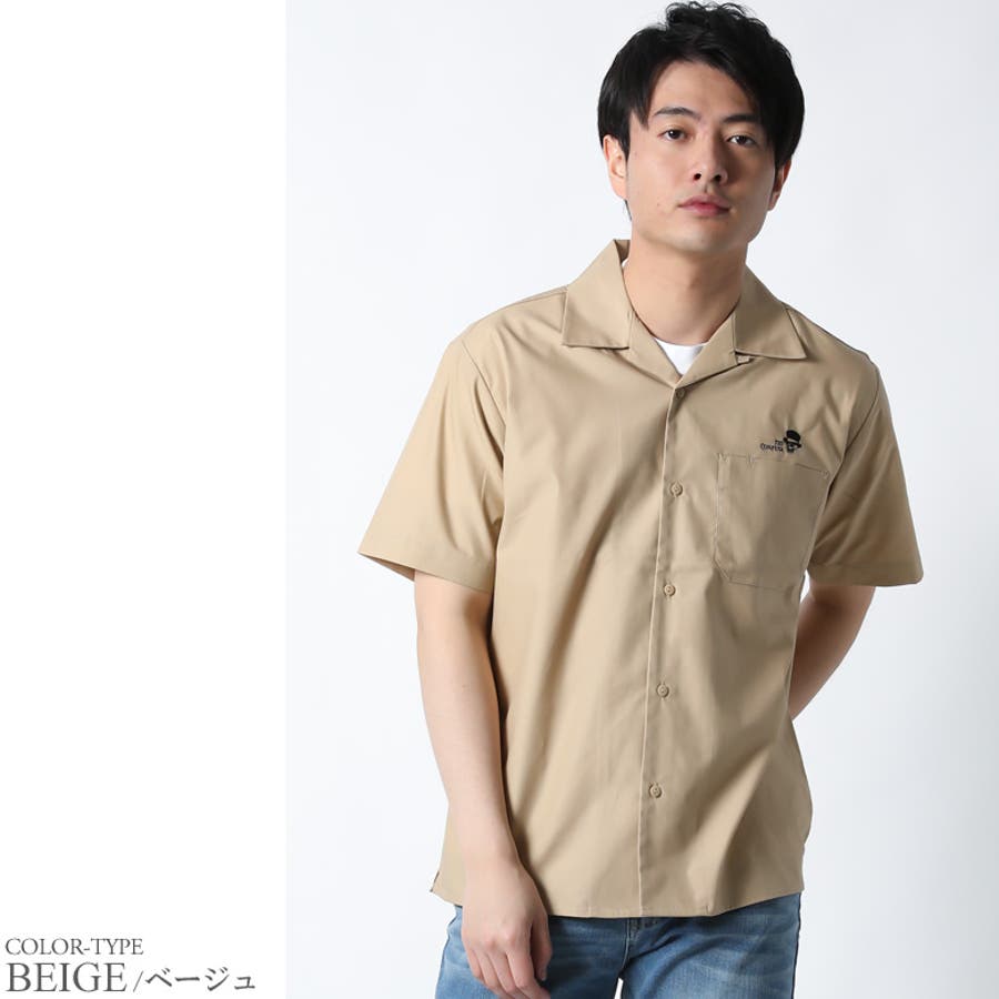【超お買い得！】 オープンカラーシャツ ワークシャツ 開襟[品番：QA000002475 トップス
