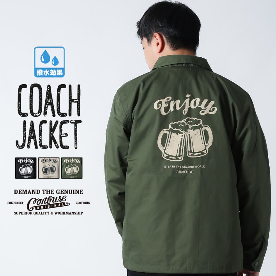 か*い様 COACH コーチ メンズ ナイロンジャケット CONFUSE コーチジャケット ナイロンジャケット[品番：QA000002649