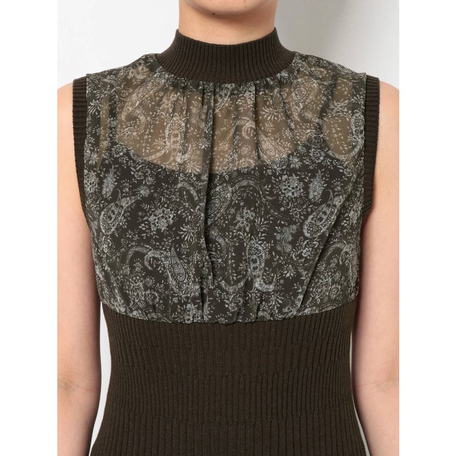 ペイズリー柄リブ切替ロングワンピース 品番 Mksw Mercuryduo マーキュリーデュオ のレディースファッション通販 Shoplist ショップリスト