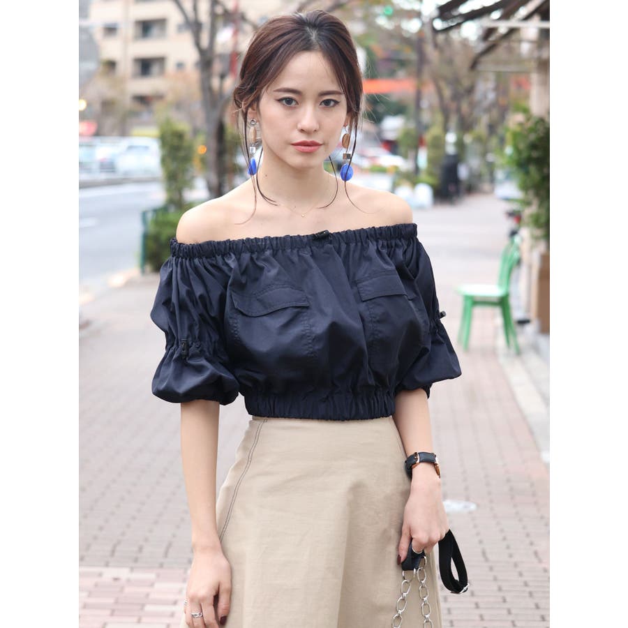 ナイロンオフショルブラウス 品番 Mksw Murua ムルーア のレディースファッション通販 Shoplist ショップリスト