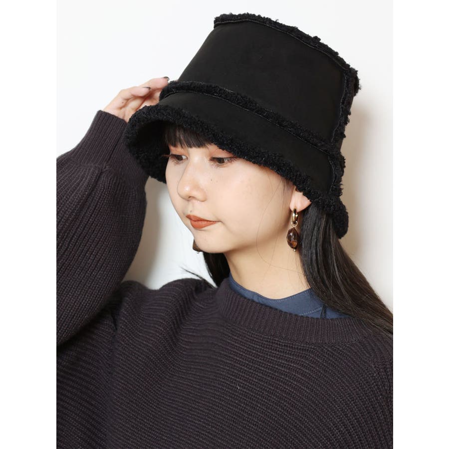 ボア×フェイクムートンリバーシブルバケットハット [品番：MKSW0054409]｜MURUA（ムルーア）のレディースファッション通販｜SHOPLIST（ショップリスト）