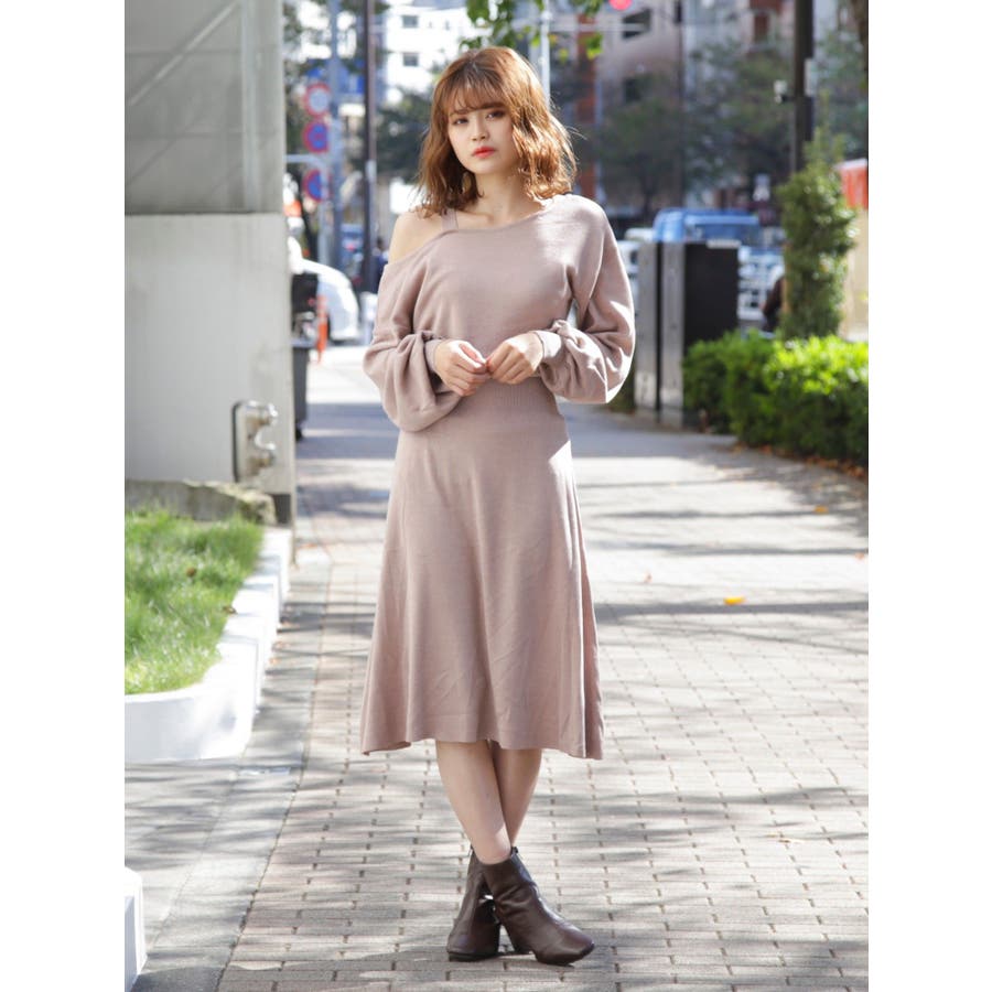 オープンショルダーニットマキシワンピース 品番 Mksw Dazzlin ダズリン のレディースファッション通販 Shoplist ショップリスト