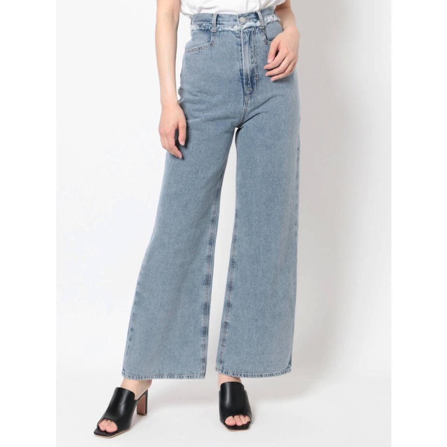 BELT FRINGE H/W WIDE JEANS[品番：MKSW0045836]｜EMODA（エモダ