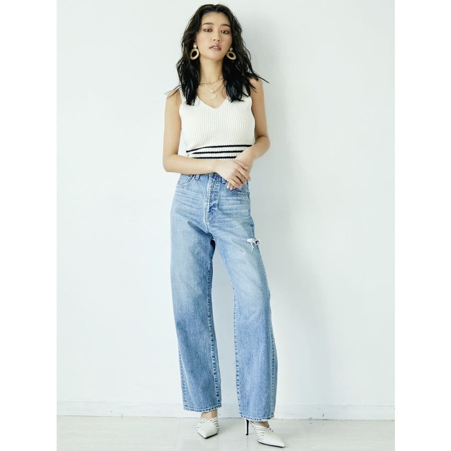 SIDE RIPPED H/Wワイドデニムパンツ[品番：MKSW0034855]｜GYDA