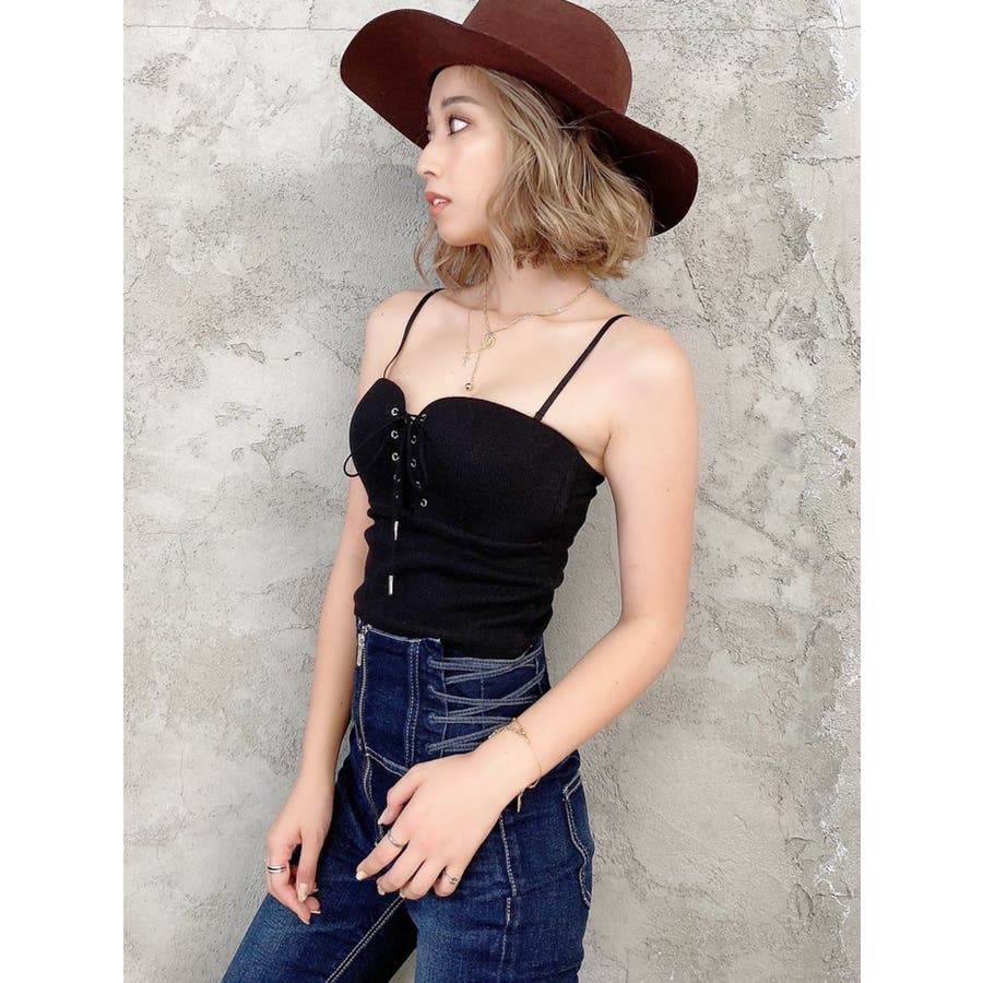 人気スタッフmiki監修　レースアップビスチェ 人気スタッフmiki監修】レースアップビスチェ | La boutique