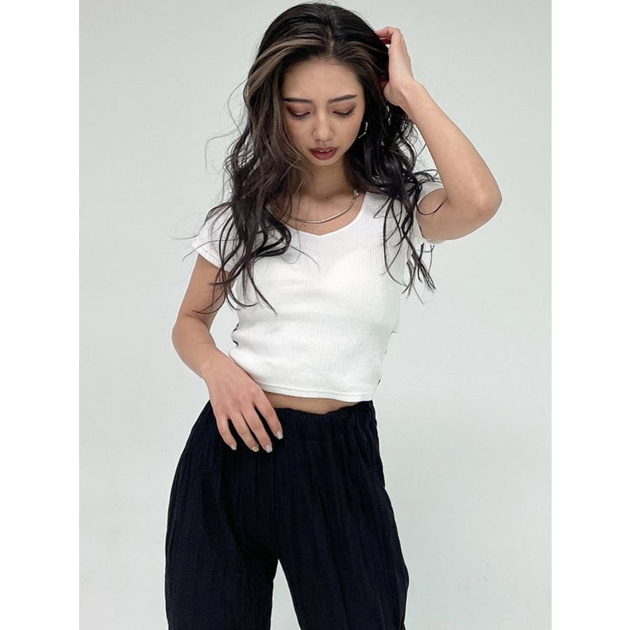 レオパードバックリボントップス（Tシャツ/カットソー）｜GYDA