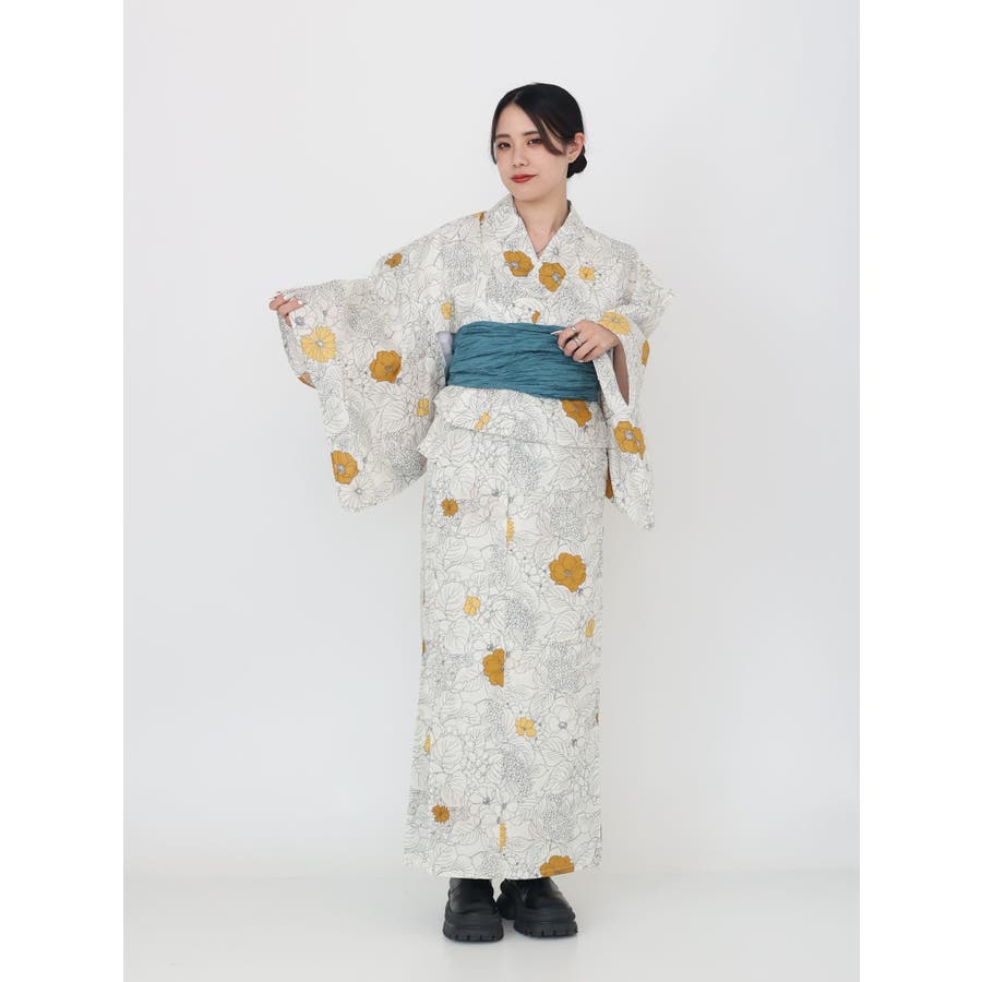 全部揃っている花柄浴衣セット NISHIORI レディース 浴衣単品 綿100% フラワー 大人の花柄 上品