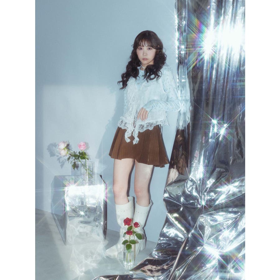 FRUITSZIPPER櫻井優衣】リボンプリーツスカート[品番