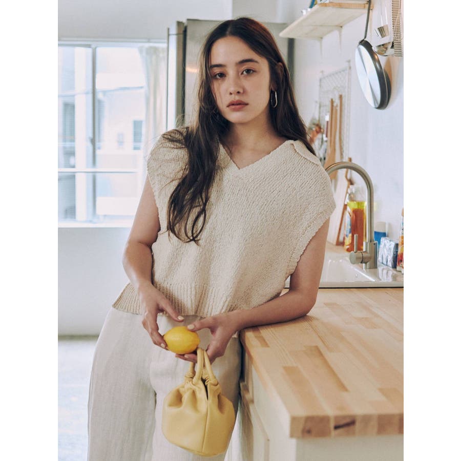 eLLa-webshop エラウェブショップサイドオープンニットベストの