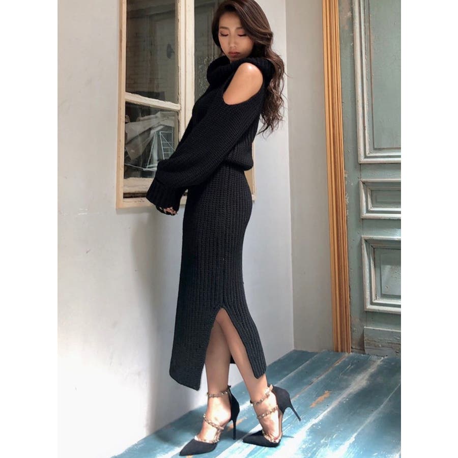 オープンショルダーニットワンピース 品番 Mksw Resexxy リゼクシー のレディースファッション通販 Shoplist ショップリスト