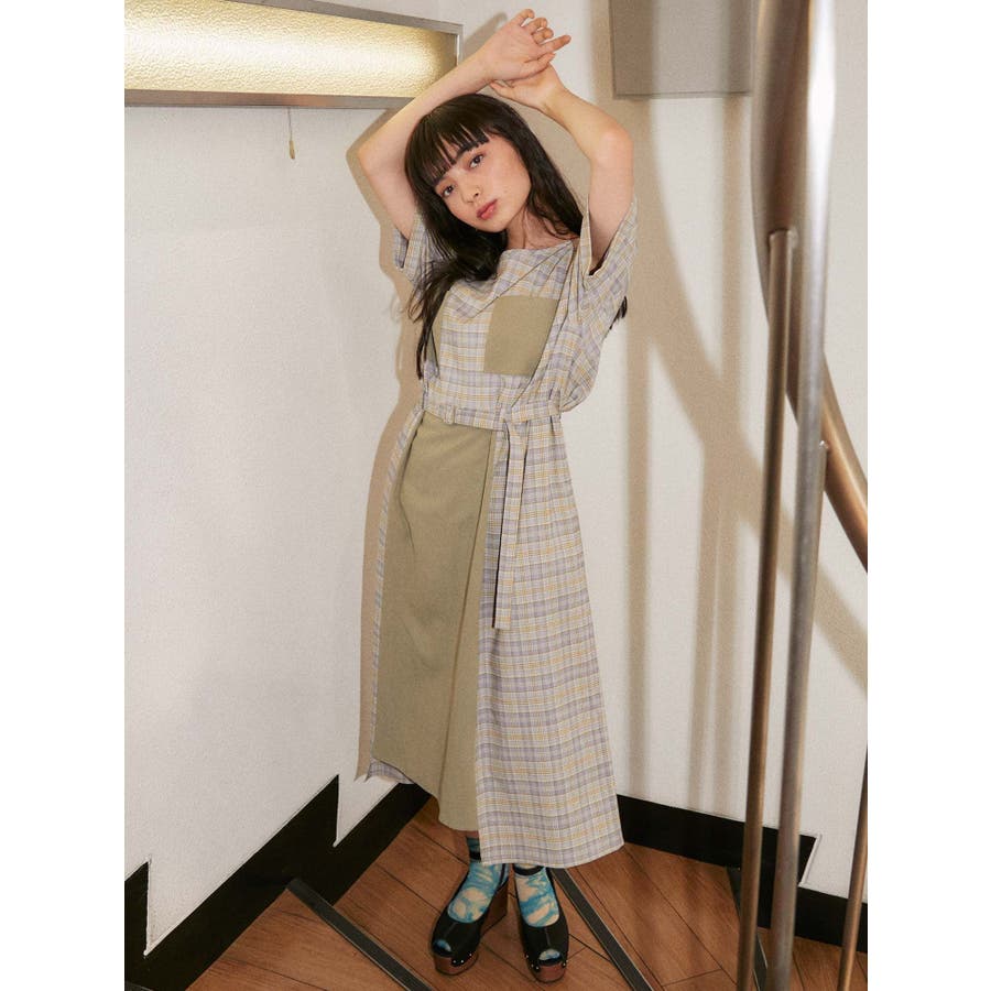チェックアシメワンピース 品番 Mksw Merry Jenny メリージェリー のレディースファッション通販 Shoplist ショップリスト