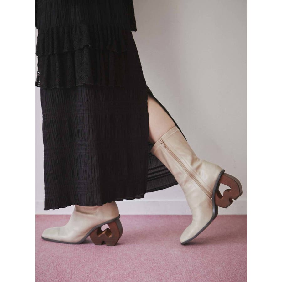heart wood heel boots[品番：MKSW0045791]｜merry jenny
