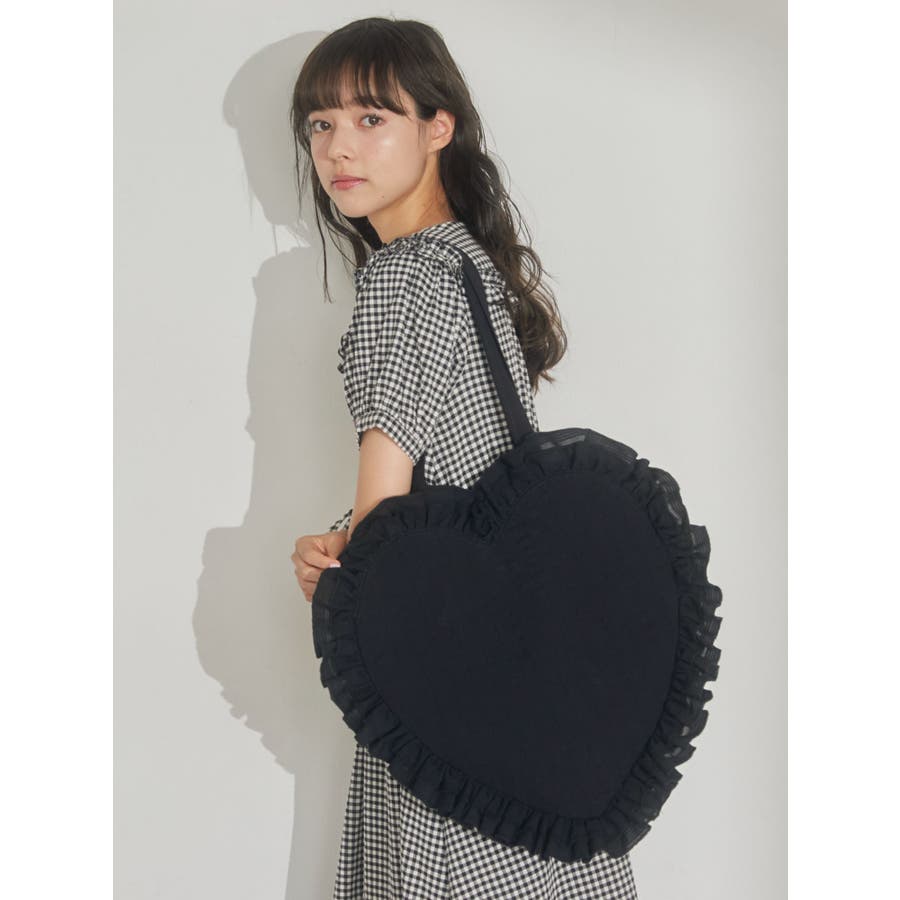 【公式】アクセサリーの激安通販 ハートフリルトート[品番：MKSW0051051]｜merry jenny バッグ