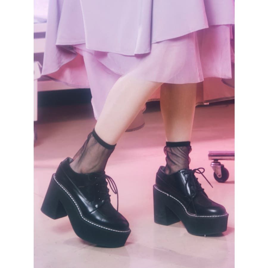 レースアップチュールコンビシューズ 品番 Mksw Eatme ー のレディースファッション通販 Shoplist ショップリスト