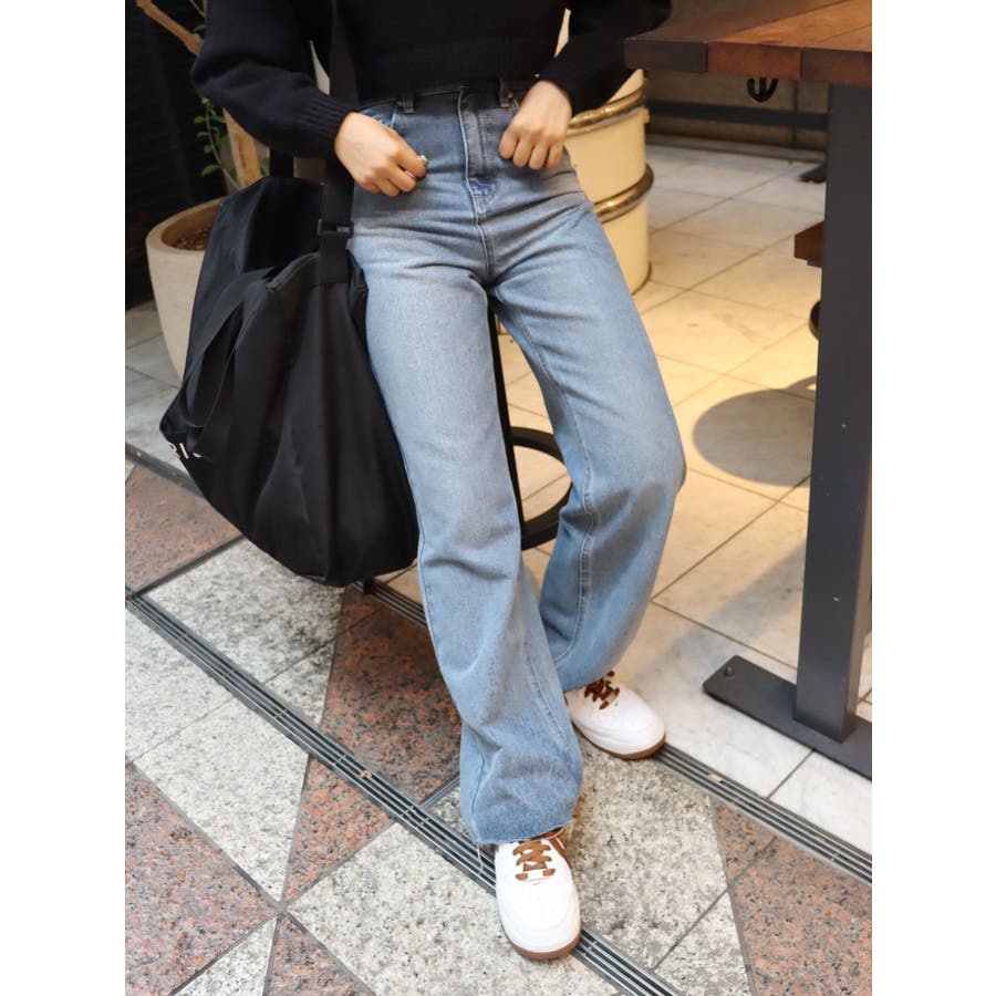 ハイウエストストレートデニムパンツ[品番：MKSW0053907]｜EVRIS