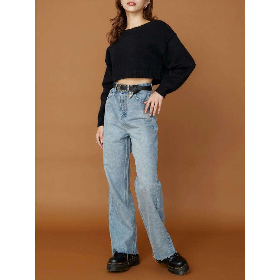 ハイウエストストレートデニムパンツ[品番：MKSW0053907]｜EVRIS