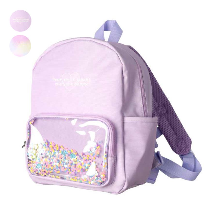 キラキラスパンコールポケット付撥水加工リュック M，L  B33601[品番：MTIK0010816]｜こどもの森e-shop（コドモノモリイーショップ）のキッズファッション通販｜SHOPLIST（ショップリスト）