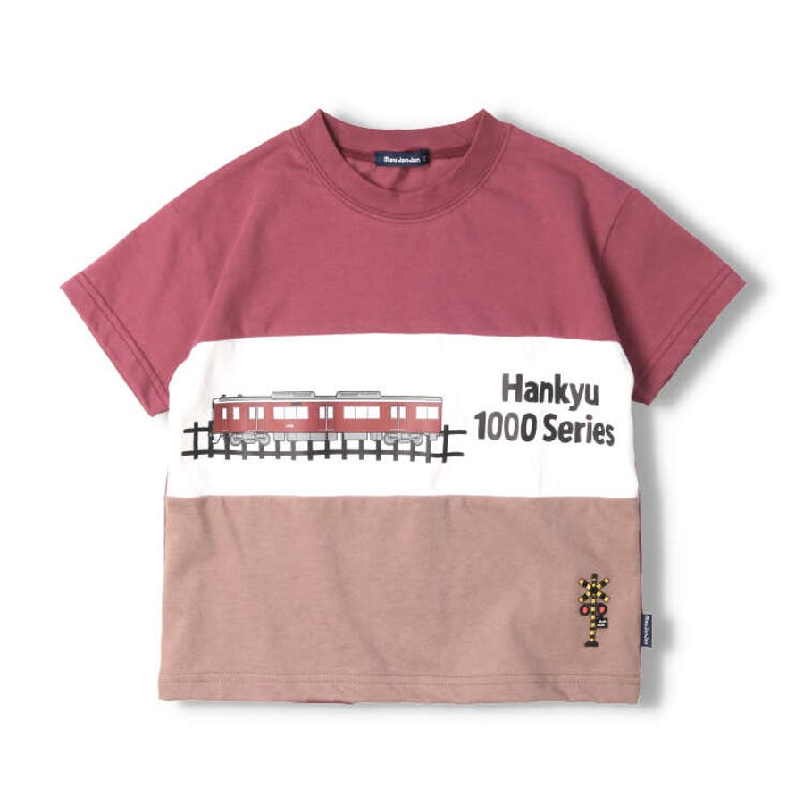 日本製 阪急電車3段切替半袖Tシャツ 90cm～130cm F32803