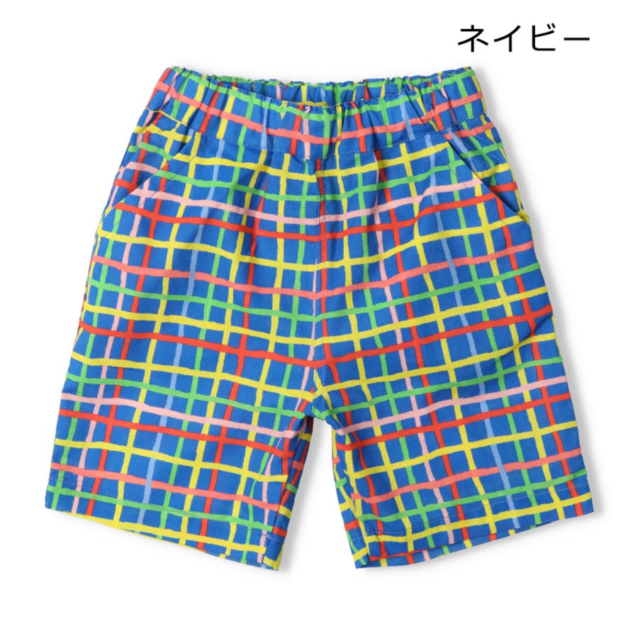 チェック柄5分丈ハーフパンツ[品番：MTIK0011663]｜こどもの森e-shop