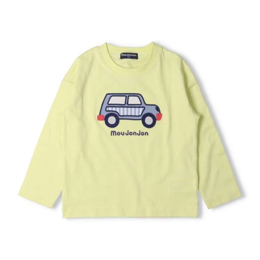 ファミリア長袖Tシャツ車アップリケ　GY 　100 車アップリケ長袖Tシャツ・ロンT[品番：MTIK0011412]｜こどもの森e