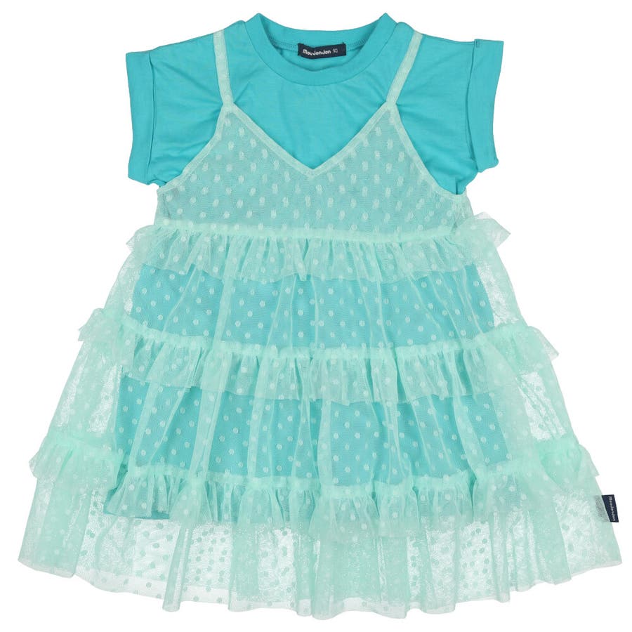 Moujonjon ドット柄チュール重ね着半袖tワンピース 80cm 140cm 品番 Mtik こどもの森e Shop コドモノモリイーショップ のキッズファッション通販 Shoplist ショップリスト