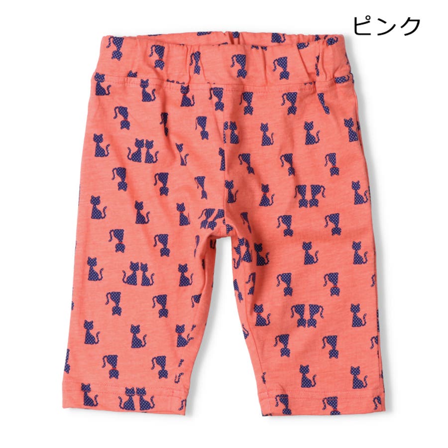 りんご・ねこ総柄5分丈ハーフパンツ[品番：MTIK0011810]｜こどもの森e